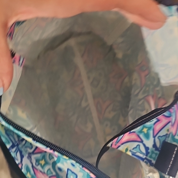 Multicolor Patterned Tote Bag - Picture 3 of 3